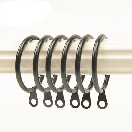 20 kpl suihkuverhorenkaita kylpyhuoneen suihkuikkunatankoon (musta)