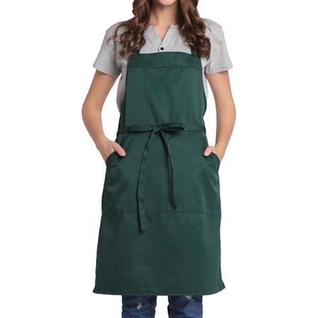 Justerbart forklæde med lange bindebånd til kvinder og mænd, 18 farver, kokkekøkkenmadlavning
