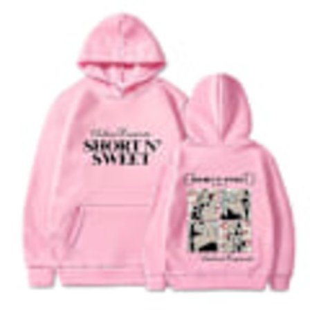 Sabrina And Carpenter Merch Hættetrøje Trykt Sweatshirt Løs Pullover Casual Langærmet Unisex Pink XS