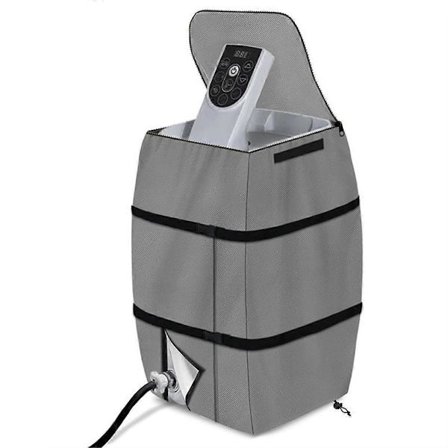 Varmbadtunna Spa Värmepumpsskydd med transparent PVC-fönster, Vattentätt Uppblåsbart Varmbadtunna Pumpskydd