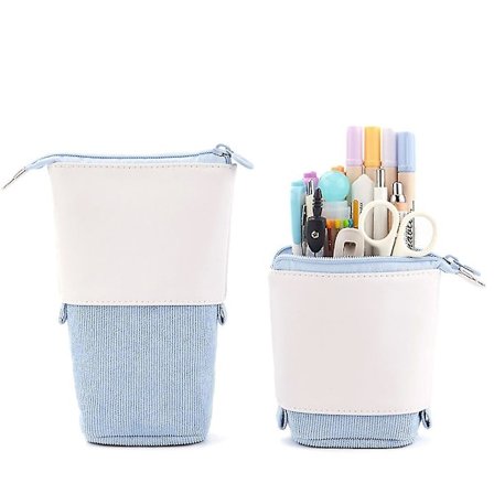 Pop-up teleskopisk pennal glidelås oppbevaringspose penn gaver