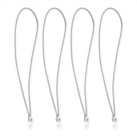 Purjenauha nylonkoukkuilla. 4 kpl pussissa. 55 cm. valkoinen