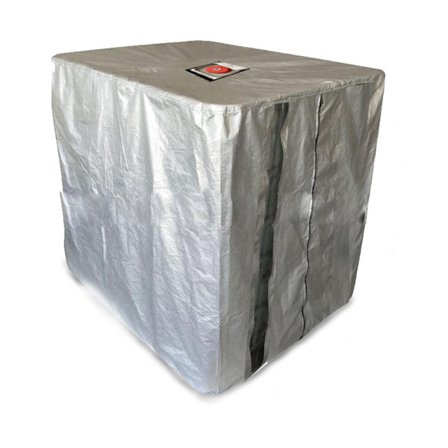 Vandtankdæksel, IBC-tankdæksel til 1000L tank, vandtankbeholder beskyttelsesdæksel, anti-støv, anti-UV, anti-regn, 120x100x116cm (grå)