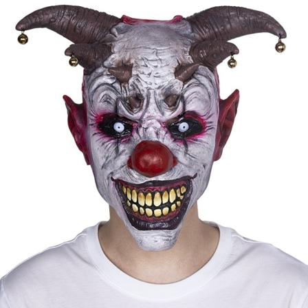 Evil Clown Mask Skräck Villian Slasher Circus Carnival Halloween Party Jester Dräkt Rekvisita