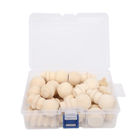 Treknagger Attraktive DIY Eikenøtt Snømann Juletre Form Håndverk med Oppbevaringsboks