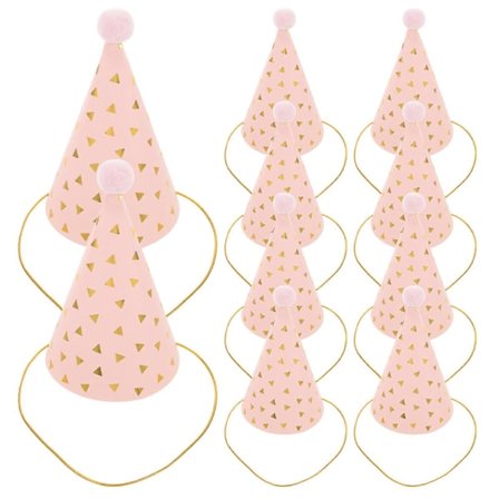 10 stk. Fødselsdagshatte Fest Keglehatte Fødselsdagshovedbeklædning Fødselsdagsfestgaver