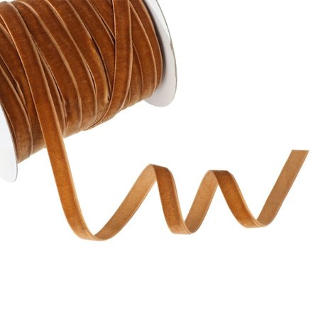 50yards 10mm Velvet Ribbon Flocking Silke LETT KAFFE