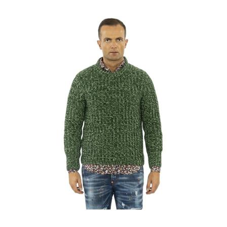 Zanone Round-neck Strik Grøn, Herre Strik, Størrelse: L