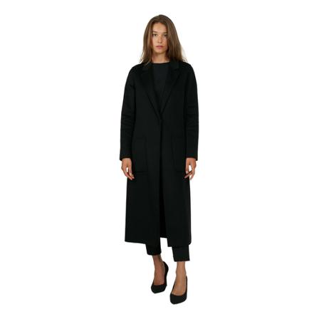 ViCOLO, Long Single Breasted Coat Zwart, Dames, Maat:L
