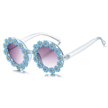 Barn Solglasögon Barn Round Flower Solglasögon BLÅ