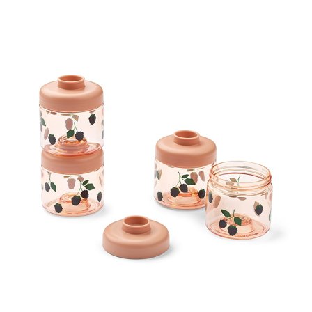 LIEWOOD Dominique BabyFood Tritan Box 4-Pak Berry / Pale Tuscany, Børn & Forældre, Service, Tallerkener Og Skåle