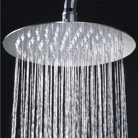 Duschhuvud - 6-tums runt duschhuvud i rostfritt stål