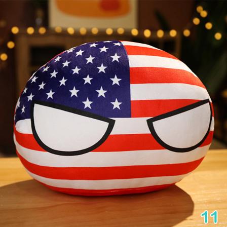 10 cm Country Ball plysj leketøy Polandball anheng Countryball 11(USA)