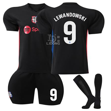 2024-2025 Barcelona borta barn vuxen fotbollströja nr 9 LEWANDOWSKI 16