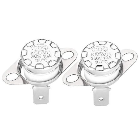 2 kpl 250 V 10 A 160 °C Normaalisti suljettu termostaatti Ksd301 lämpötilansäätökytkin