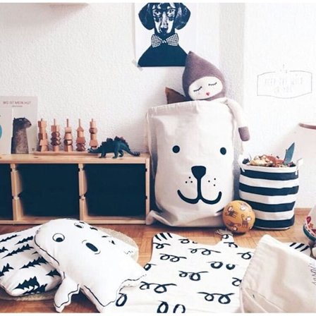 *2 stk. Tøypose Stor Lerret Tøypose med Snøring Oppbevaring*