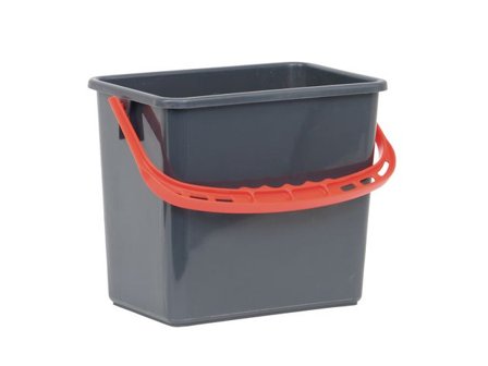 Hygienteknik Hink Grå, rött handtag 6l - Lyreco - Städ och hygien - Städredskap - Hinkar och tillbehör