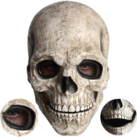 Vuxen Halloween Mask, Dödskalle Mask, Dödskalle Mask, Halloween Dödskalle 3D Ansiktsmask