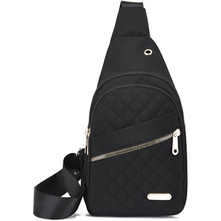 Slyngetaske Brysttaske Lille Cross Body Taske med Høretelefonhul Casual Skuldertaske Håndtaske Letvægts Mode Dagstursrygsæk til Kvinder Damer Piger