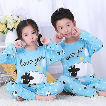 Tegneserie Pyjamas Sett Barn Jente Gutt Lange Pyjamas Pjs Nattøy