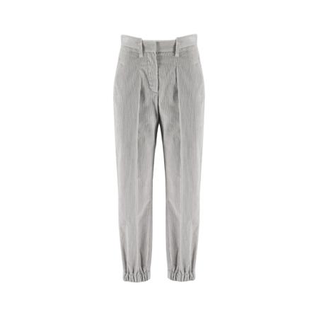 Brunello Cucinelli, Straight Trousers Beige, Dames, Maat:S
