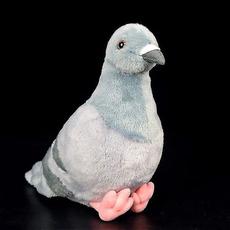 19 cm grå duva plyschleksak realistisk stenduva duvor fågel gosedjur leksaker födelsedagspresenter till barn Ed