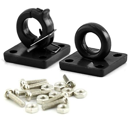 1/10 skala RC bilmodell metall räddningsbälte tillbehör DIY reservdelar, svart, 2 st