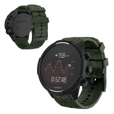 Suunto 9 Baro holdbar silikone Urrem - Militærgrøn