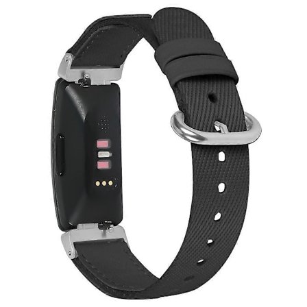 Type B Kompatibel med Fitbit Inspire 2 Nylon Flettet Klokkereim Justerbar Erstatningsarmbånd - Perfet