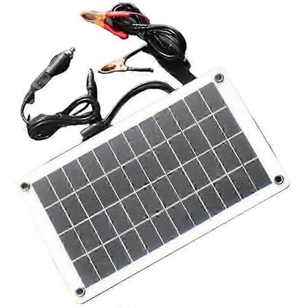 Fleksibelt solpanel 10W paneler solceller cellemodul DC til bil yacht lys RV 12V udendørs oplader