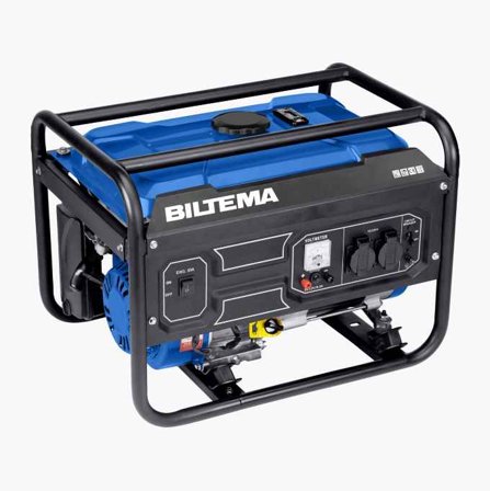 Biltema - Strømaggregat G3000 - Bensindrevet Firetakts, Velegnet for Store 1-Fasemaskiner, Ikke egnet til Følsom Elektronikk eller Elbiler