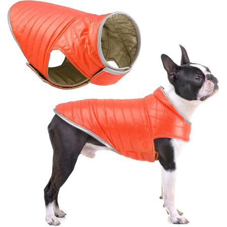 Reversibel Hundekåpe, Varm Vinter Hundjakke Vanntett Valpevest Kjæledyrklær For Små Mellomstore Store