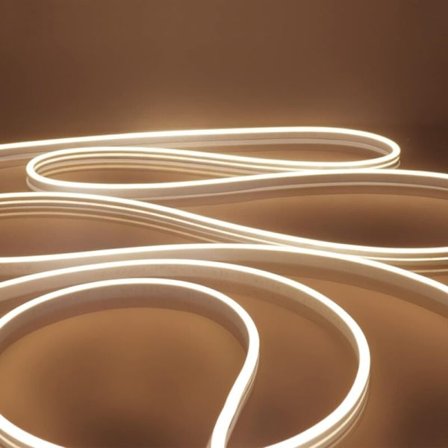 5m LED-bånd 12V Fleksibel LED-strimmel Neon Varm Hvidt Lys Vandtæt Ip65 120 LED'er/M til Indendørs/Udendørs Dekoration (Strømadapter Ikke Inkluderet)-