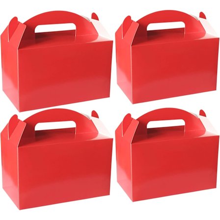 24-pack röda godisaskar, presentaskar, gavelaskar, DIY-påsar, sortiment