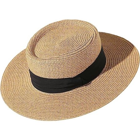 Kvinnor Bred Brätte Straw Panama Sun Hat