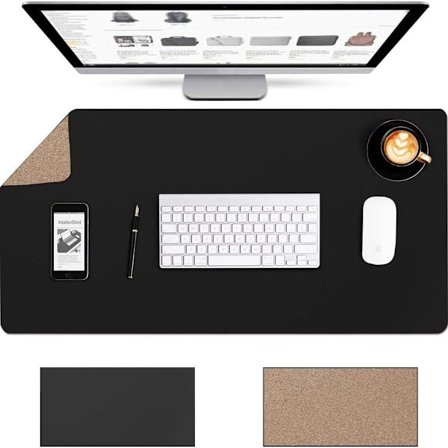 Bordstablett, skrivbordsunderlägg, kork, 80 x 40 cm, miljövänlig