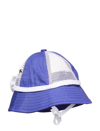 Mini Rodini Bow Mesh Sun Hat - Blue - 48-50