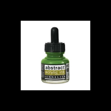 Akrylfärg i flaska - olivgrön - Sennelier