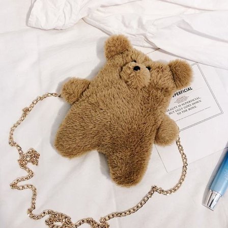 Dameveske Teddybjørn Crossbody-veske BRUN