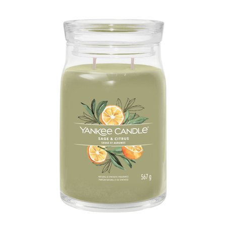 Yankee Candle Signature Jar Candles Sage & Citrus 567g - Candela Profumata