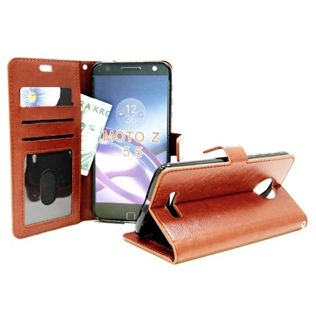 Crazy Horse Wallet Lenovo Motorola Moto Z