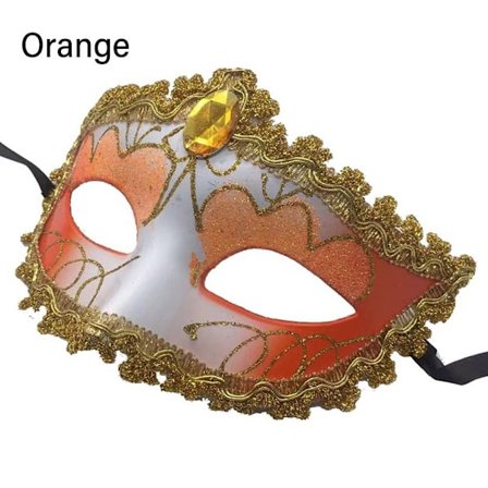2 stycken Masquerade Tiara Dance Mask ORANGE 2ST 2ST