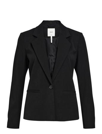 Objlisa L/S Button Blazer Noos Black Object
