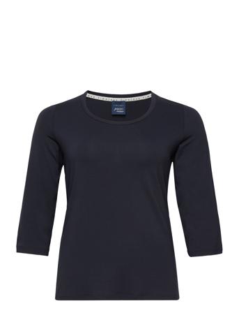 Vanna T-shirts & Tops Long-sleeved Marineblå Persona By Marina Rinaldi*Betinget Tilbud