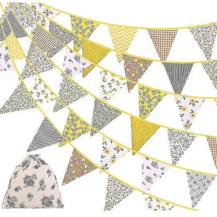 Kangaslippu-banneri Vintage-lippu Kukallinen Lipunnauha Juhliin Kotiin Puutarhaan Sisustukseen