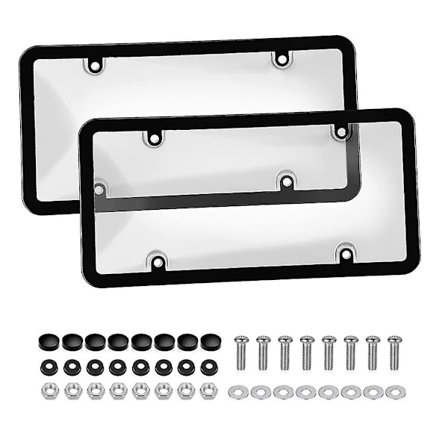 2x Klar Reflekterende Anti-hastighed Rødt Lys Bom Kamera Stopper Nummerplade Cover