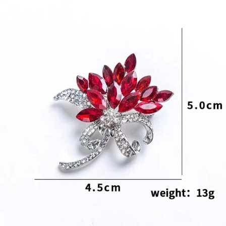 Djurbrosch för män och kvinnor Orchid röd metall enkel nål