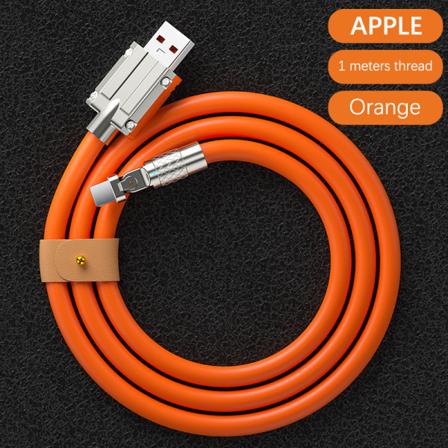 120W 6A 180 graders rotasjon superrask lading datakabel type-C oransje Orange Lightning[1m]
