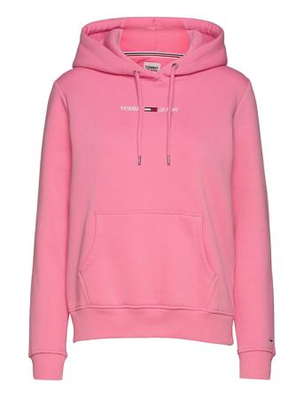 Tjw Linear Logo Hoodie Hettegenser Genser Rosa Tommy Jeans*Betinget Tilbud