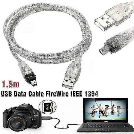 USB til 4-Pin FireWire IEEE 1394 Kabel til Sony JVC Panasonic Mini DV HDV Videokamera PC Redigering